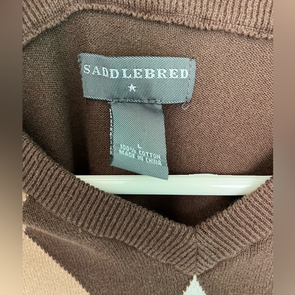 Saddlebred Brown Diamond Vest - Picture 5 of 6